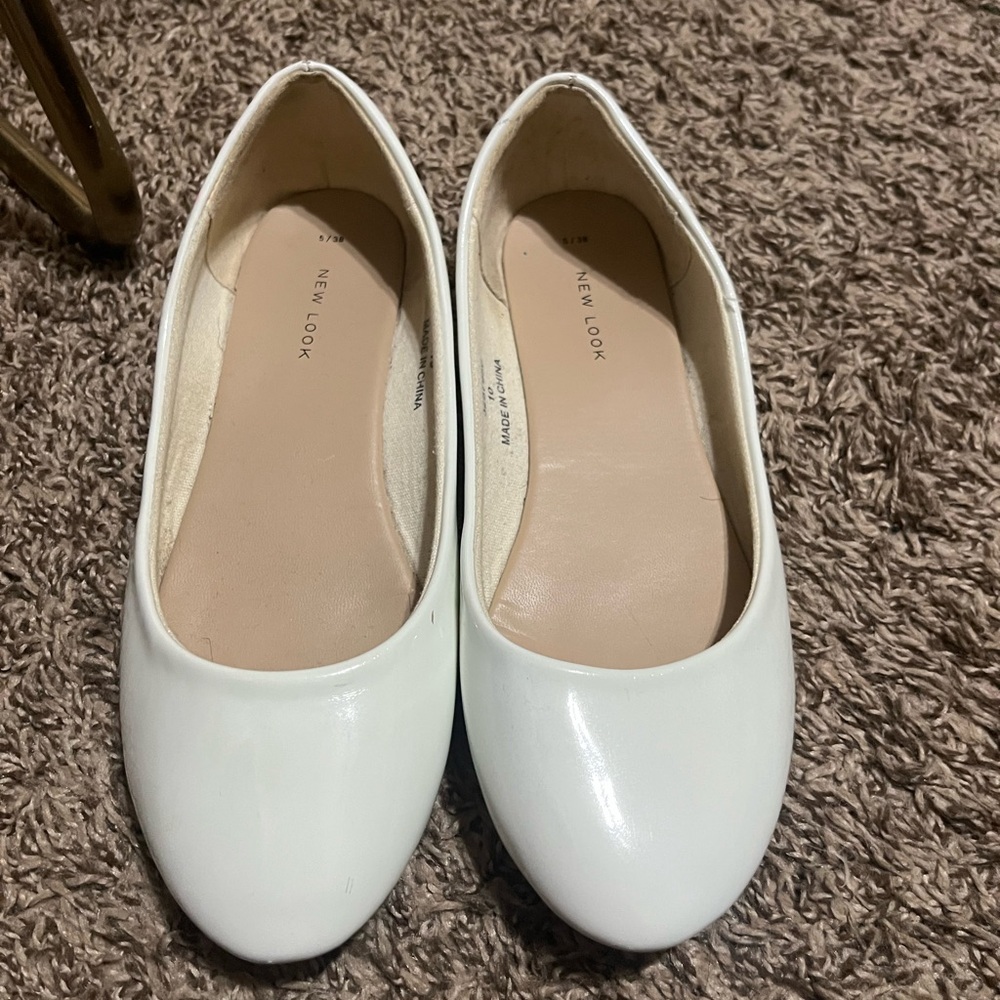 New Look Classic White Flats